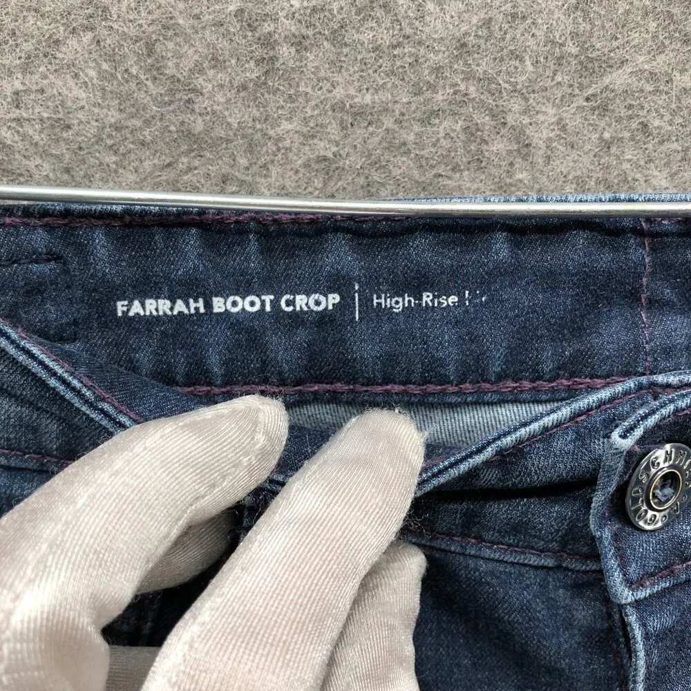 AG Adriano‎ Goldschmied Farrah Boot Crop High Rise Jeans Womens 27 Contour 360
